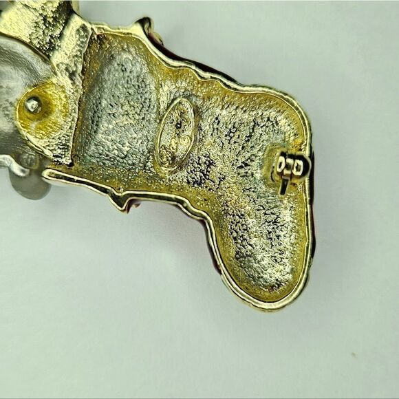 Lot of Three Vintage Cat Kitten Enameled Signed Christmas Holiday Pins Brooches - Picture 7 of 10